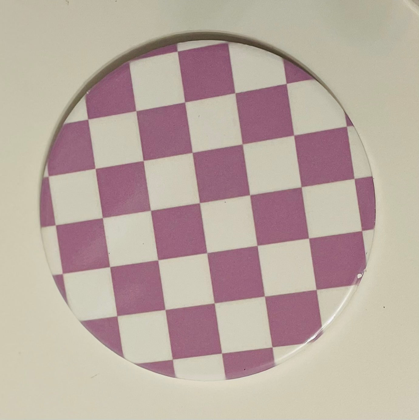 Checkered Ceramic Coaster