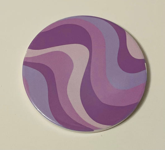 Purple Wavy Ceramic Coaster