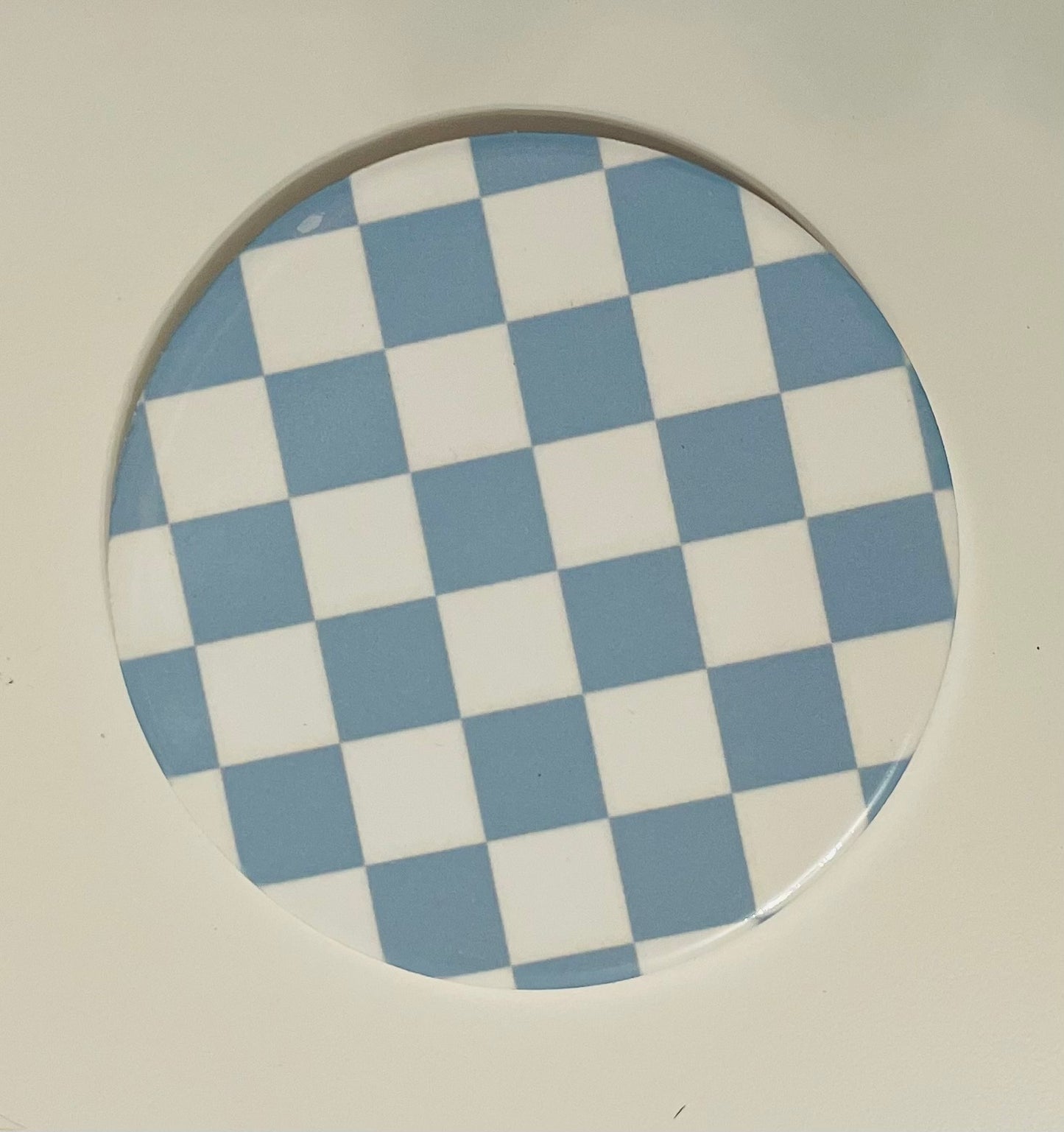 Checkered Ceramic Coaster