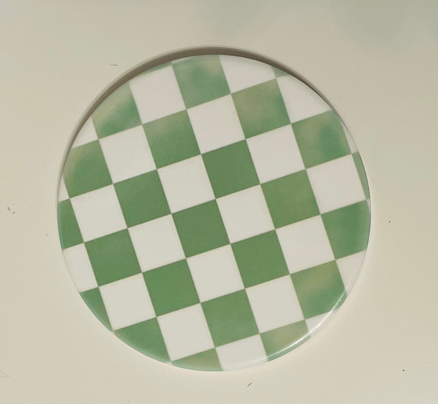 Checkered Ceramic Coaster