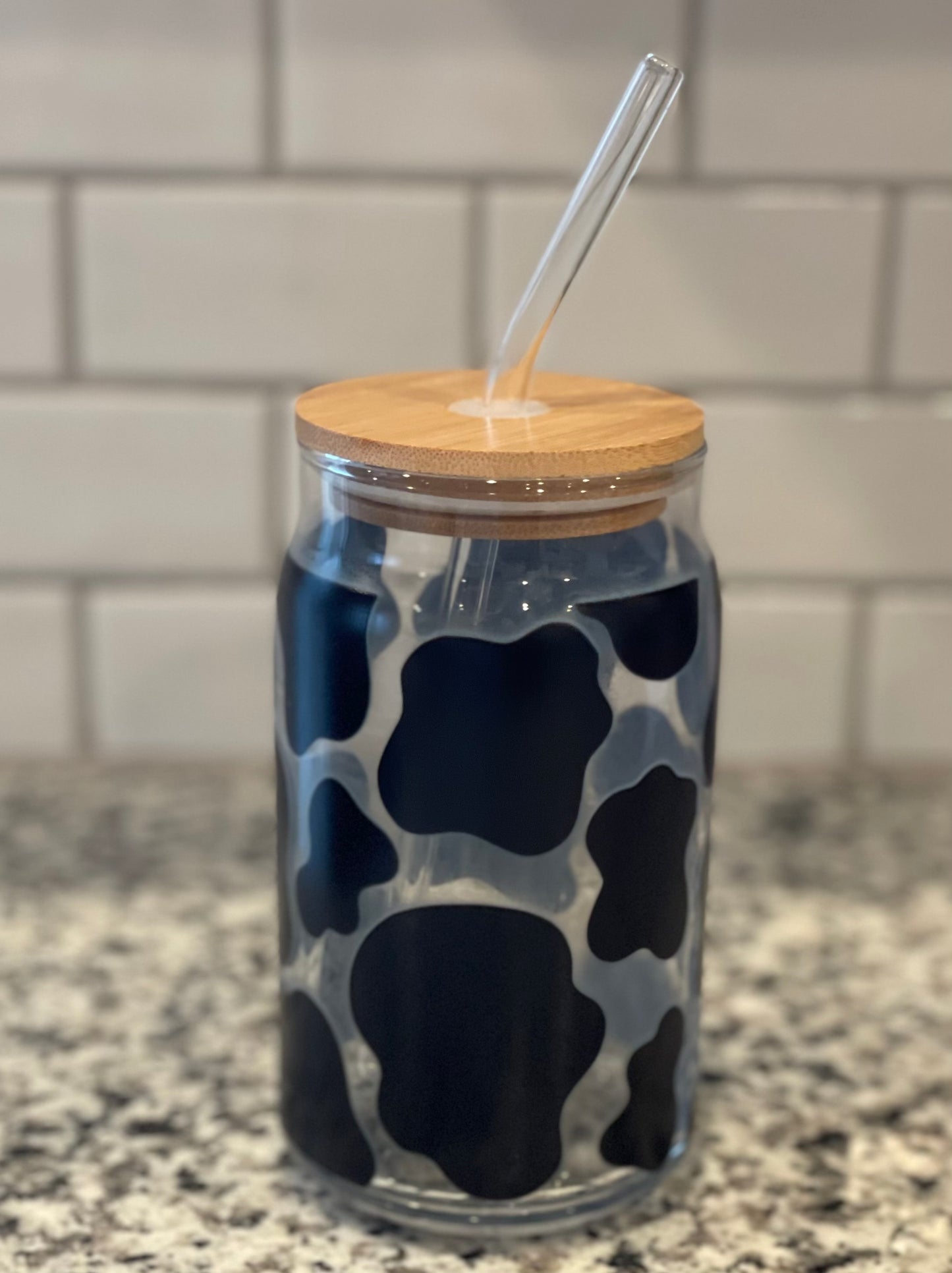 Cow Print Glass